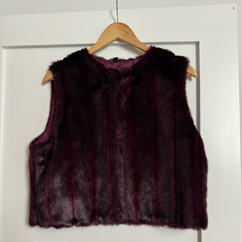 Faux Fur Plum Vest